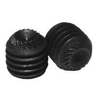 1/4"-20 X 7/8" Socket Set Screw, Knurled Cup Point, Coarse, Alloy, Black Oxide